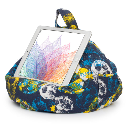 iPad, Tablet & eReader Bean Bag Cushion Stand - Football Frenzy