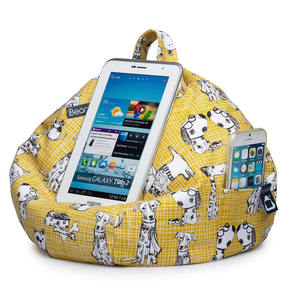 iPad, Tablet & eReader Bean Bag Cushion Stand - Dog & Bone