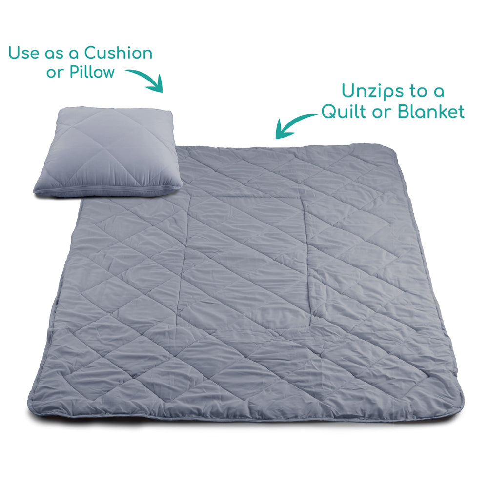 Quishion – 2 in 1 Scatter Cushion & Cozy Blanket, Quilt or Throw