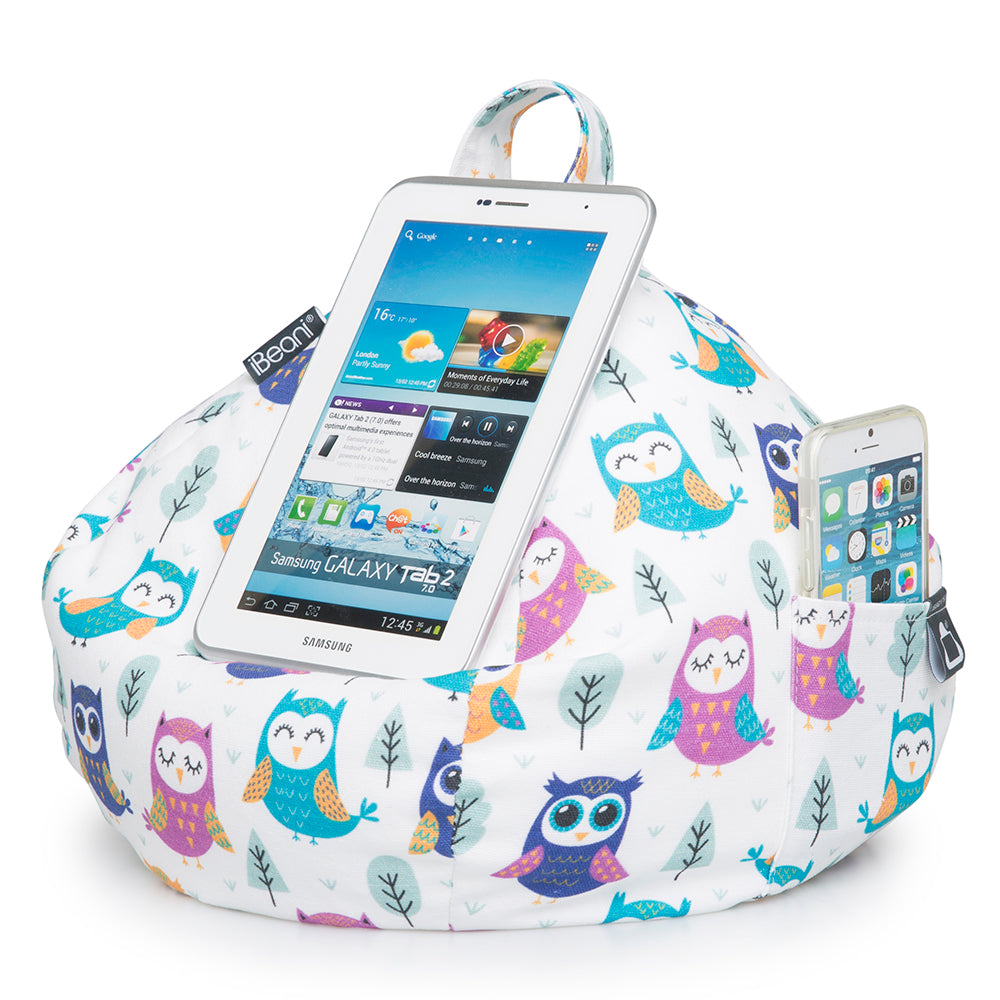iPad, Tablet & eReader Bean Bag Cushion Stand - Owl