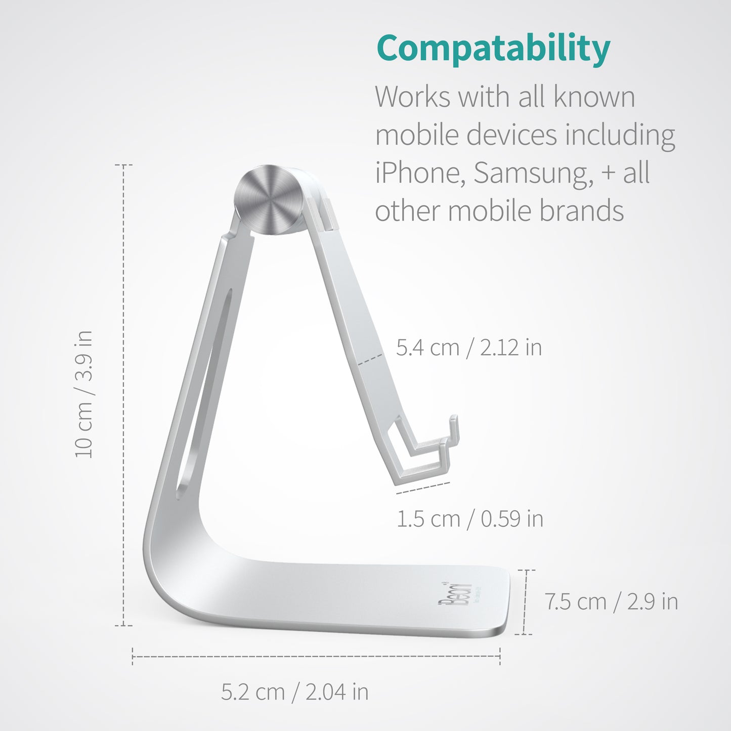 Universal Adjustable Mobile Phone Stand by iBeani - Aluminium