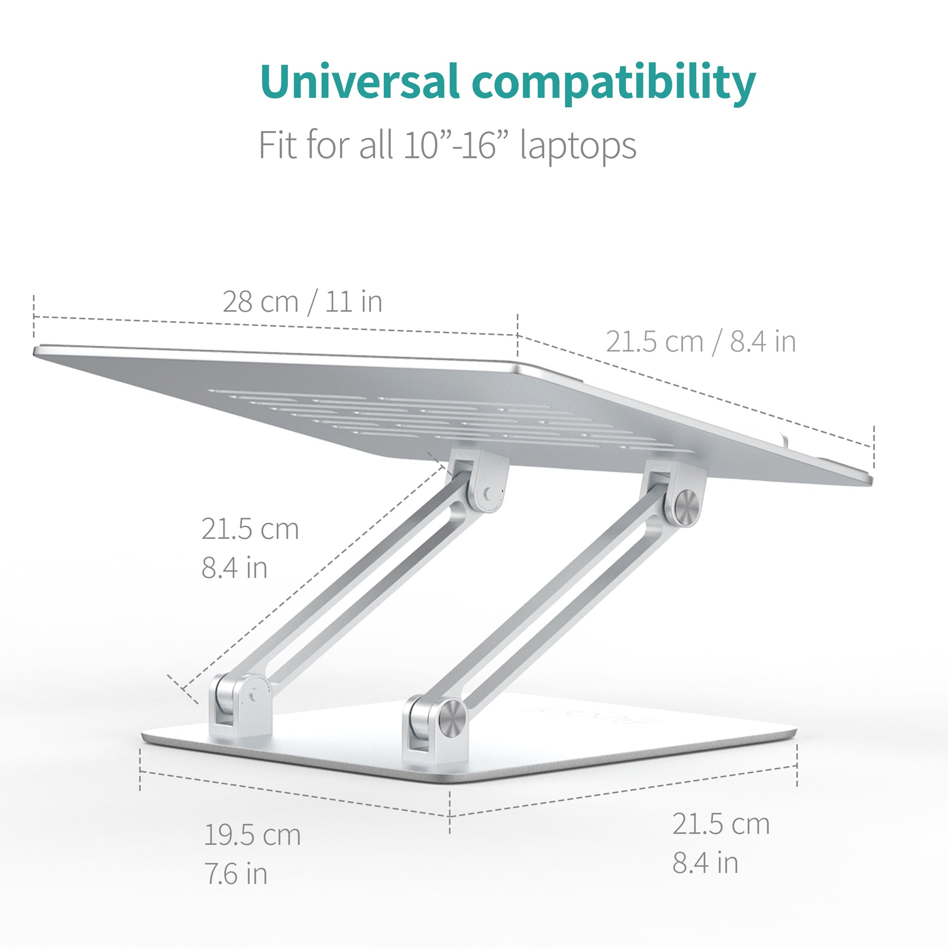 iBeani Universal Aluminium Laptop Stand - Height & Angle Adjustable Laptop Compu