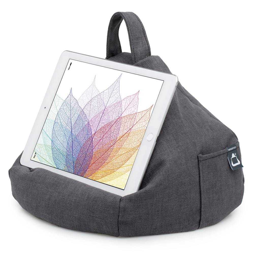 grey bean bag tablet cushion holder
