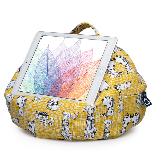 iPad, Tablet & eReader Bean Bag Cushion Stand - Dog & Bone